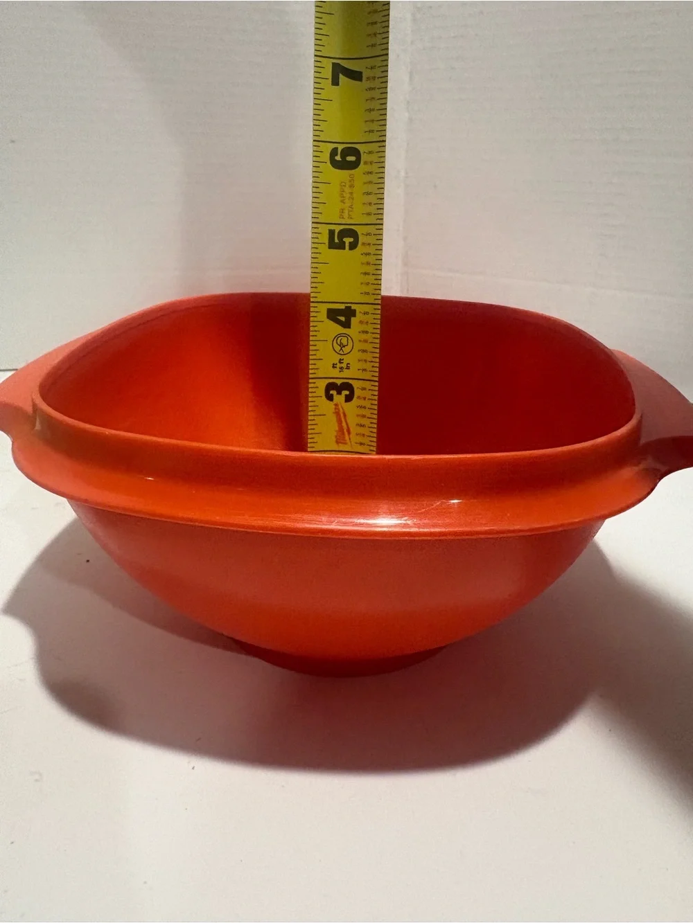 Stackable Olive Green and Orange Mixing Bowls with Lids - Tupperware